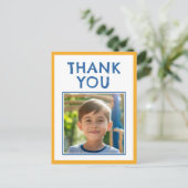 Verjaardag Bedankt Kinder foto Briefkaart (Staand voorkant)