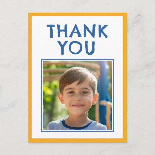 Verjaardag Bedankt Kinder foto Briefkaart (Voorkant)