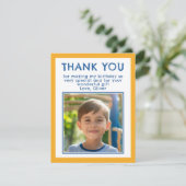 Verjaardag Bedankt Kinder fotokaart (Staand voorkant)