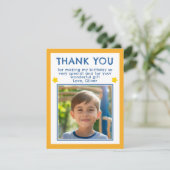 Verjaardag Bedankt Kinderen Fotokaart (Staand voorkant)