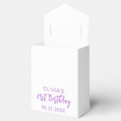 Verjaardag Bedankt Moderne Roze Paarse gunstboxen Bedankdoosjes (Geopend)