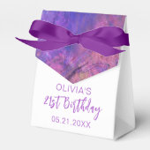 Verjaardag Bedankt Moderne Roze Paarse gunstboxen Bedankdoosjes (Voorkant Zijde)