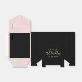 Verjaardag Bedankt Moderne Roze Zwarte Favoriete D Bedankdoosjes (Uitgevouwen)