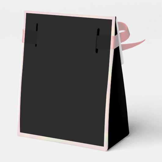 Verjaardag Bedankt Moderne Roze Zwarte Favoriete D Bedankdoosjes (Achterkant)