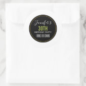 Verjaardag bedankt voor komende sjabloon ronde sticker (Tas)