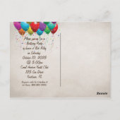 Verjaardag Beer Feest Uitnodiging (Achterkant)