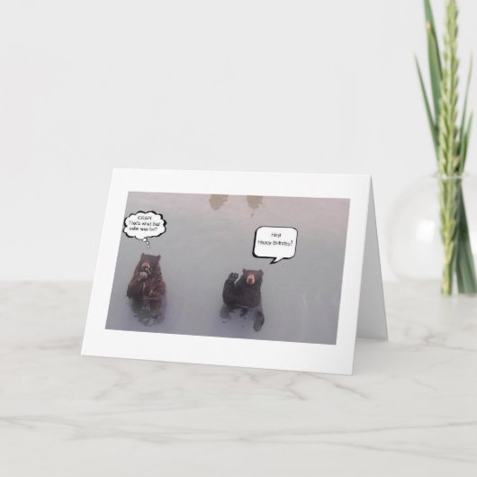 Verjaardag beer Groet Kaart (Voorkant)