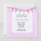 Verjaardag Beer Meisje - Derde Verjaardag Kaart (Achterkant)