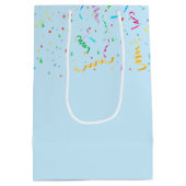 Verjaardag Beer met ballonnen en Confetti Medium Cadeauzakje (Achterkant)