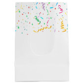 Verjaardag Beer met ballonnen en Confetti Medium Cadeauzakje (Achterkant)
