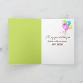 Verjaardag Beer welp op log Kaart (Binnen)