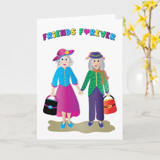 Verjaardag Beste BFF Ouder & Grijs Handen vasthoud Kaart (Gele Bloem)