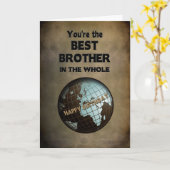 VERJAARDAG - BESTE BROER TER WERELD KAART (Gele Bloem)