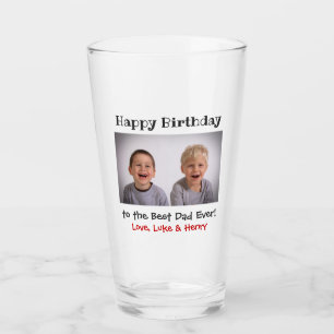 Verjaardag Beste Papa Ooit Kids Foto Bier Pint Glas