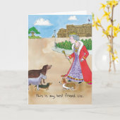 Verjaardag Beste Vrienden - Corgi en Liz Kaart (Gele Bloem)