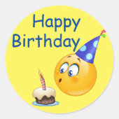 Verjaardag beste wensen ronde sticker (Voorkant)