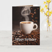 Verjaardag Beter met Koffiepret Kaart (Gele Bloem)