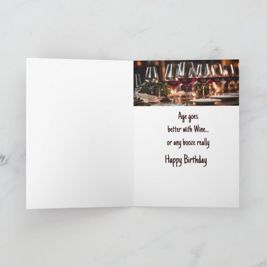 Verjaardag beter met wijnplezier kaart (Binnen)