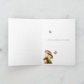 Verjaardag Betoverd Bos Vlinders Paddenstoelen Kaart (Binnen)