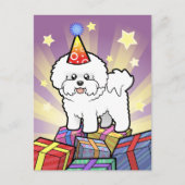 Verjaardag Bichon Frise Briefkaart (Voorkant)