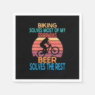 Verjaardag Bier En Fietsen Servet