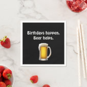 Verjaardag Bier op Zwart Servet (Insitu)
