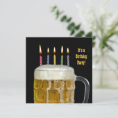 Verjaardag Bierfeest Kaart (Staand voorkant)