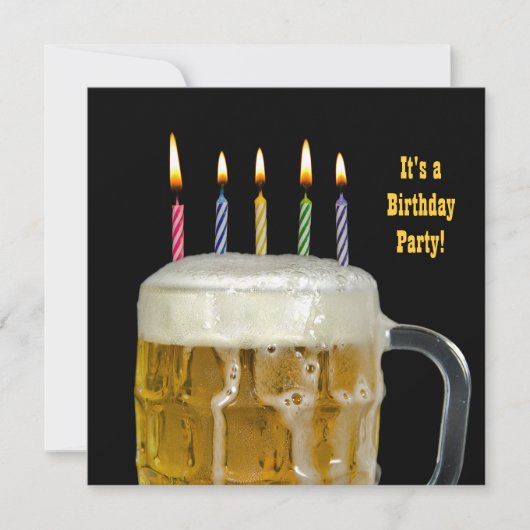 Verjaardag Bierfeest Kaart (Voorkant)