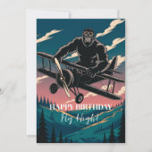 Verjaardag Bigfoot  Airplane Clouds Funny Kaart (Voorkant)