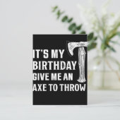 Verjaardag Bijlwerpen Cadeau Kaart (Staand voorkant)