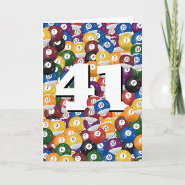Verjaardag Biljartballen Voor 41e Verjaardag Kaart