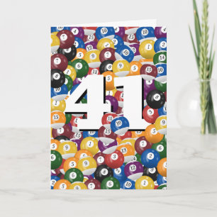 Verjaardag Biljartballen Voor 41e Verjaardag Kaart