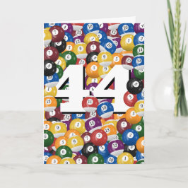 Verjaardag biljartballen voor 44e verjaardag kaart