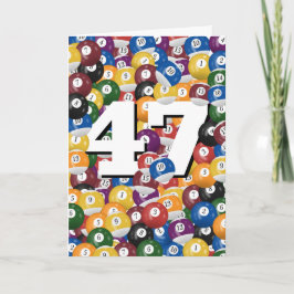 Verjaardag biljartballen voor 47e verjaardag kaart