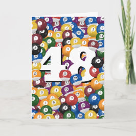 Verjaardag biljartballen voor 48e verjaardag kaart