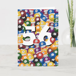 Verjaardag biljartballen voor 56e verjaardag kaart