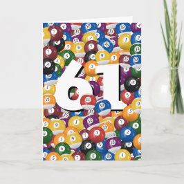 Verjaardag biljartballen voor 61e verjaardag kaart