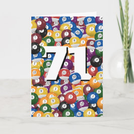 Verjaardag biljartballen voor 71e verjaardag kaart