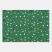 Verjaardag Biljarttafel Game Night Inpakpapier Vel (Voorkant 2)