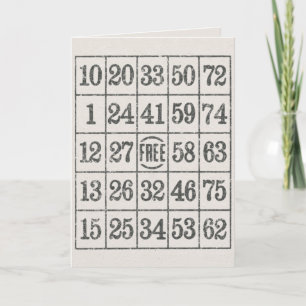 Verjaardag Bingo Kaart