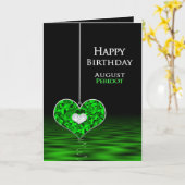 Verjaardag - Birthstone - augustus - Peridot Kaart (Gele Bloem)