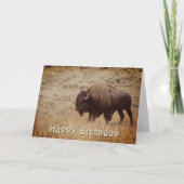 Verjaardag Bizon Fototemplate Kaart (Voorkant)
