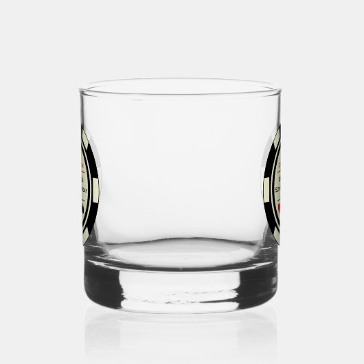 Verjaardag Black Cream Poker Chip Las Vegas Thema Whisky Glas (Rechts)