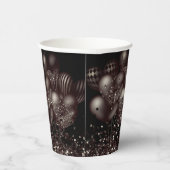 Verjaardag Black Glitter Balloons Sparkle Party Papieren Bekers (Rechts)