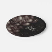 Verjaardag Black Glitter Balloons Sparkle Party Papieren Bordje (Gekanteld)
