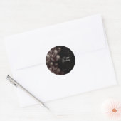 Verjaardag Black Glitter Balloons Sparkle Party Ronde Sticker (Envelop)