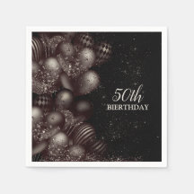 Verjaardag Black Glitter Balloons Sparkle Party