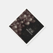 Verjaardag Black Glitter Balloons Sparkle Party Servet (Hoek)