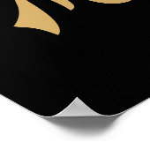 Verjaardag Black Gold Confetti Jaar in de maak Poster (Hoek)