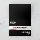 Verjaardag Black & Red Skull Kaart (Binnen)